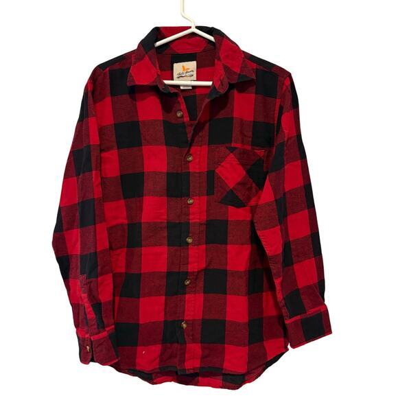 Field & Stream Women's Buffalo Plaid Button‎ Front Flannel Shirt Small Red Black - Picture 1 of 6